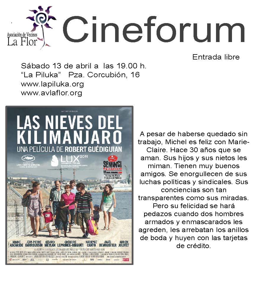 Cineforum: Las nieves del Kilimanjaro
